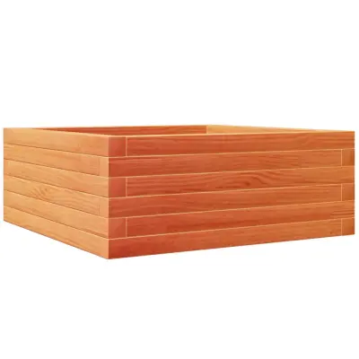 Vrtno cvetlično korito - Lonček za rože voščeno rjavo 60x60x23 cm trdna borovina