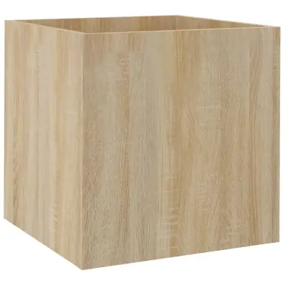 Cvetlično korito - Lonček za rože sonoma hrast 40x40x40 cm konstruiran les