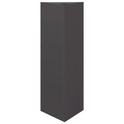 Vrtno cvetlično korito - Lonček za rože črno trikotno 30x26x75 cm jeklo