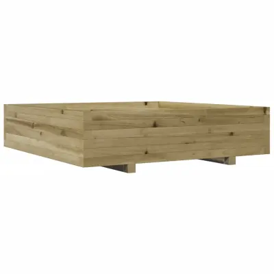 Vrtno cvetlično korito - Lonček za rože 100x100x26,5 cm impregnirana borovina
