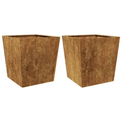 Cvetlični Lonec - Garden Planters 2 kosa 50x50x50 cm Weathering Steel
