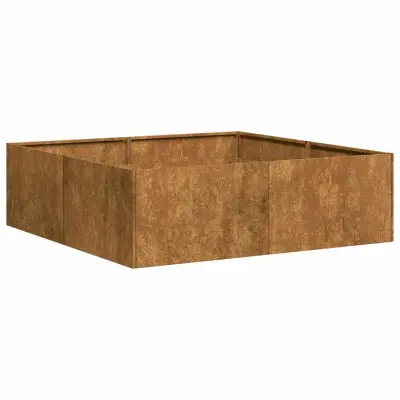 Cvetlični Lonec - Planter Rusty 100x100x30 cm Vremensko odporno jeklo