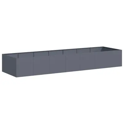 Cvetlični Lonec - Sadilnik antracit 280x80x40 cm Jeklo