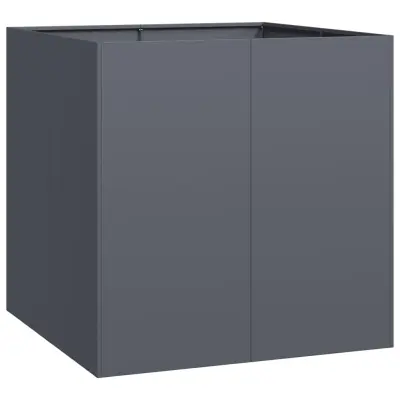 Cvetlični Lonec - Sadilnik antracit 80x80x80 cm Jeklo