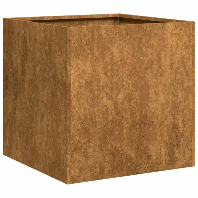 Cvetlični Lonec - Planter Rusty 40x40x40 cm Vremensko odporno jeklo