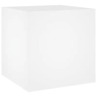 Cvetlično korito - Lonček za rože belo 40x40x40 cm konstruiran les