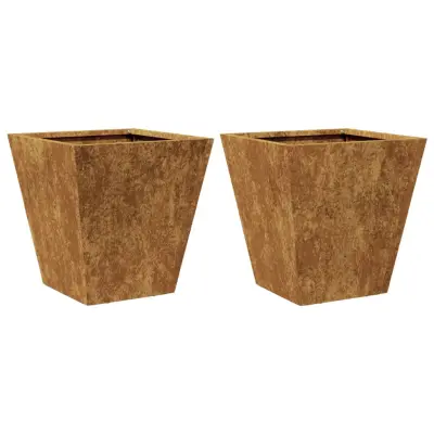 Cvetlični Lonec - Garden Planters 2 kosa 30x30x30 cm Weathering Steel