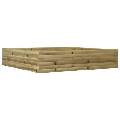 Vrtno cvetlično korito - Lonček za rože 110x110x23 cm impregnirana borovina