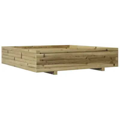Vrtno cvetlično korito - Lonček za rože 110x110x26,5 cm impregnirana borovina