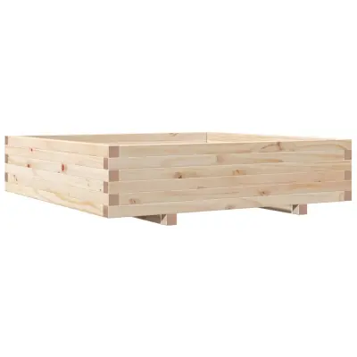 Vrtno cvetlično korito - Lonček za rože 100x100x26,5 cm trdna borovina