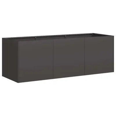 Cvetlični Lonec - Planter Black 120x40x40 cm Hladno valjano jeklo