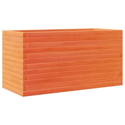 Vrtno cvetlično korito - Lonček za rože voščeno rjavo 90x40x46 cm trdna borovina