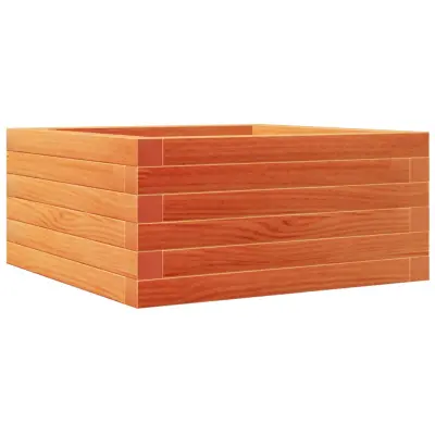 Vrtno cvetlično korito - Lonček za rože voščeno rjavo 50x50x23 cm trdna borovina