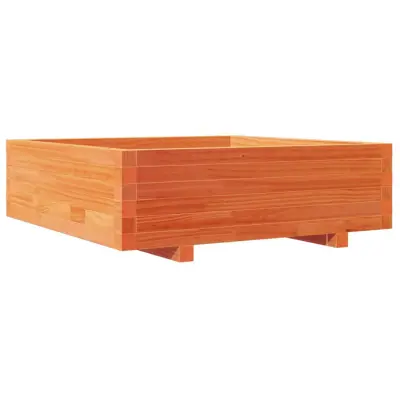 Vrtno cvetlično korito - Lonček za rože vošč. rjavo 80x80x26,5 cm trdna borovina