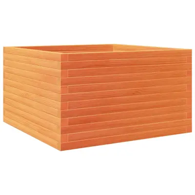 Vrtno cvetlično korito - Lonček za rože voščeno rjavo 80x80x46 cm trdna borovina