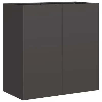 Cvetlični Lonec - Planter Black 80x40x80 cm Hladno valjano jeklo