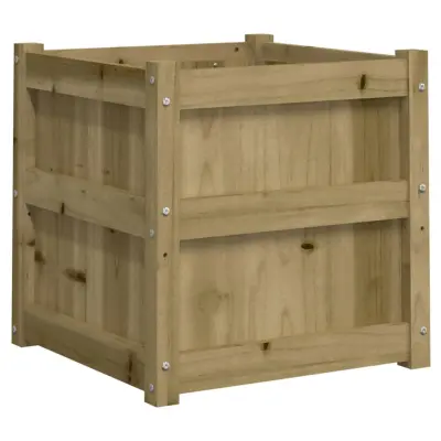 Vrtno cvetlično korito - Lonček za rože 50x50x50 cm impregnirana borovina