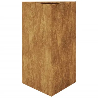 Cvetlični Lonec - Garden Planter Triangular 50x43x75 cm Vremensko odporno jeklo