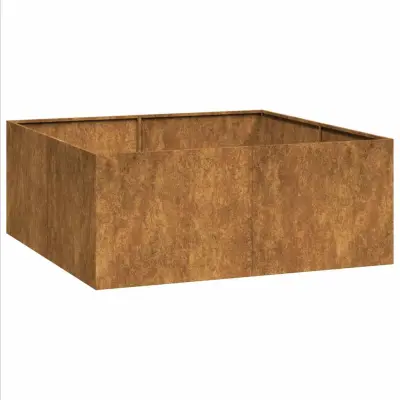 Cvetlični Lonec - Planter Rusty 100x100x40 cm Vremensko odporno jeklo