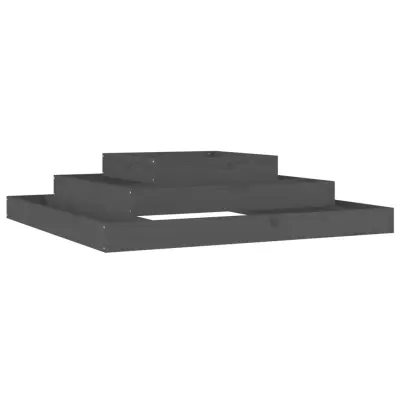 Cvetlični Lonec - Visoka greda siva 110x110x27 cm trdna borovina