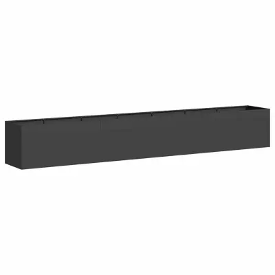 Cvetlični Lonec - Planter Black 280x40x40 cm Hladno valjano jeklo