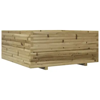Vrtno cvetlično korito - Lonček za rože 110x110x49,5 cm impregnirana borovina