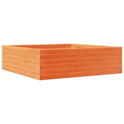 Vrtno cvetlično korito - Lonček za rože voščeno rjavo 80x80x23 cm trdna borovina