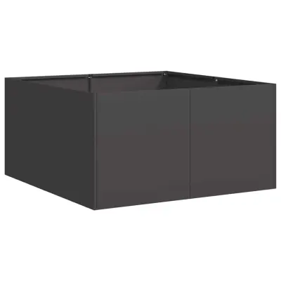 Cvetlični Lonec - Planter Black 80x80x40 cm Hladno valjano jeklo