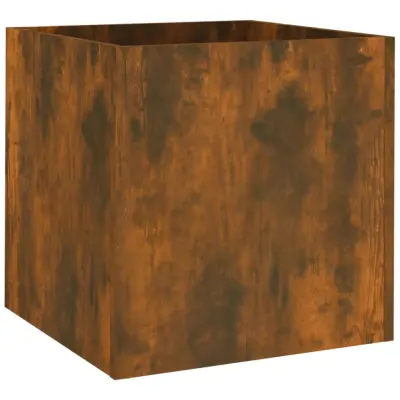 Cvetlično korito - Lonček za rože dimljen hrast 40x40x40 cm inženirski les
