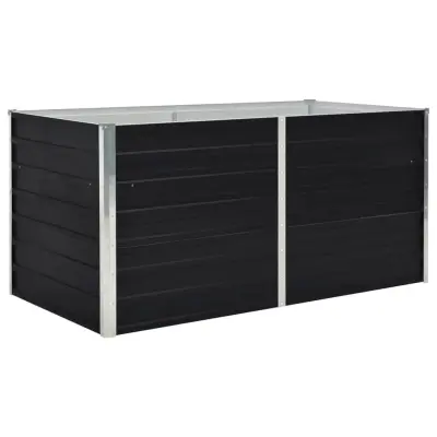 Dvignjeno cvetlično korito - Lonček za rože 160x80x45cm pocinkano jeklo antracit