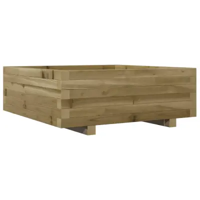 Vrtno cvetlično korito - Lonček za rože 70x70x26,5 cm impregnirana borovina