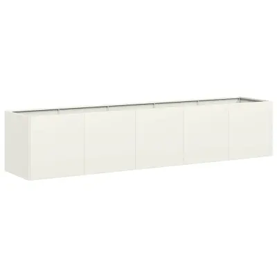 Cvetlični Lonec - Sadilnik White 200x40x40 cm Hladno valjano jeklo
