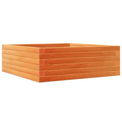 Vrtno cvetlično korito - Lonček za rože voščeno rjavo 70x70x23 cm trdna borovina