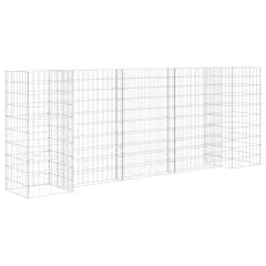 korito - Lonček za rože za rastline gabion H-oblike jeklo 260x40x100 cm