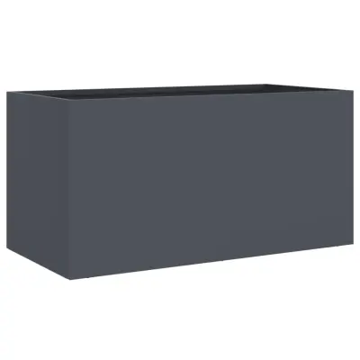 Cvetlično korito - Lonček za rože antracit 62x30x29 cm jeklo