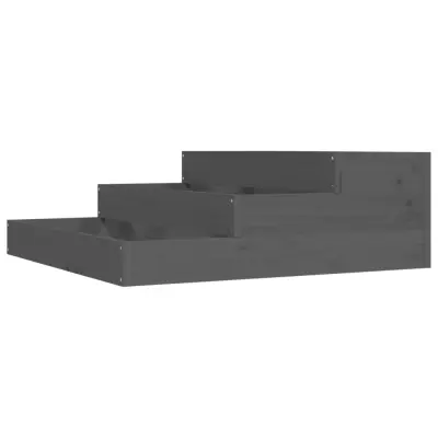 Cvetlični Lonec - Visoka greda siva 78x78x27 cm trdna borovina