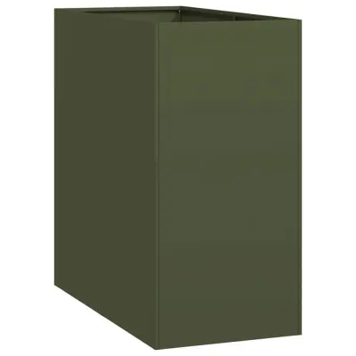 Cvetlični Lonec - Sadilnik olivno zelena 40x80x80 cm Jeklo