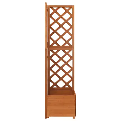 Kotno cvetlično korito - Lonček za rože z oporno mrežo 40x40x150 cm les jelke