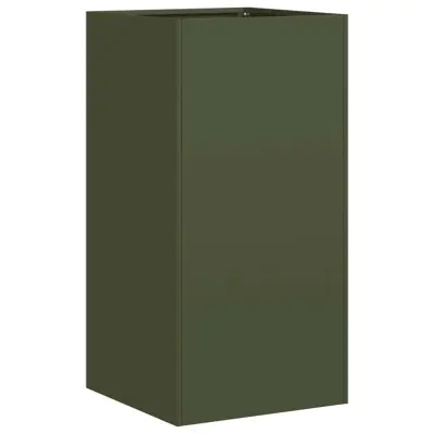 Cvetlični Lonec - Sadilnik Olive Green 40x40x80 cm Hladno valjano jeklo