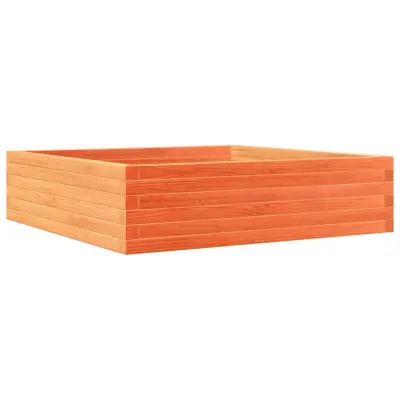 Vrtno cvetlično korito - Lonček za rože voščeno rjavo 90x90x23 cm trdna borovina