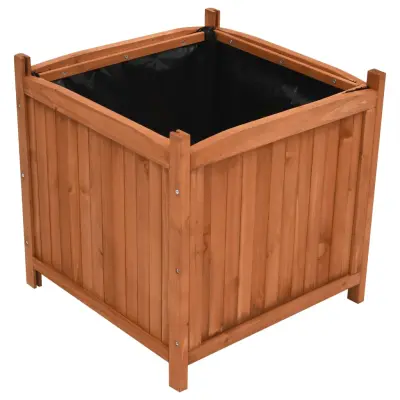 Cvetlični Lonec - Visoke grede 2 kosa 50x50x50 cm les jelke