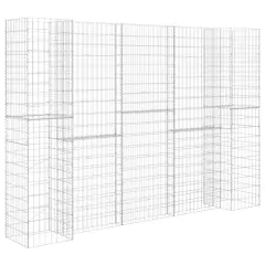 korito - Lonček za rože za rastline gabion H-oblike jeklo 260x40x180 cm