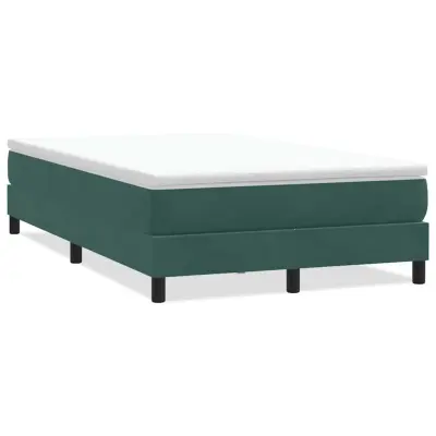 vidaXL Box Spring postelja brez vzmetnico Temno zelena 120x220 cm