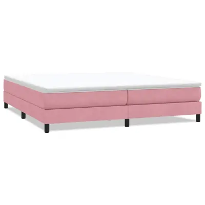 vidaXL Box Spring postelja brez vzmetnico roza 200x210 cm Velvet
