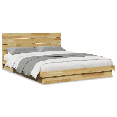 vidaXL posteljni okvir z vzglavjem brez vzmetnice 150x200 cm