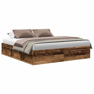 vidaXL Posteljni okvir brez vzmetnice star les 180x200 cm