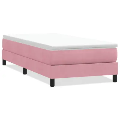 vidaXL Box Spring Postelja brez vzmetnice Roza 80x210 cm Velvet