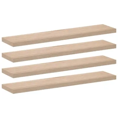 4 kosi Viseče police - Stenske Police 110x23,5x4 cm inženirski les