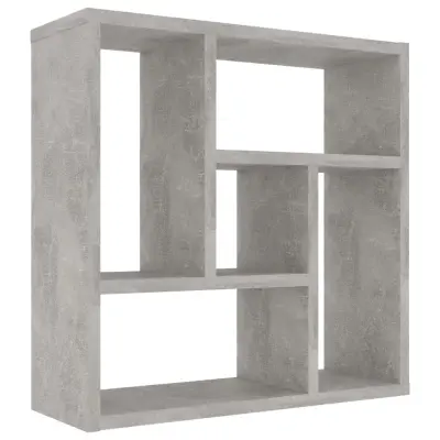 Stenska polica - Viseča Polica betonsko siva 45,1x16x45,1 cm inženirski les
