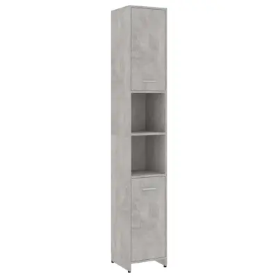 Kopalniška omarica - Kopalniški kabinet betonsko siva 30x30x183,5 cm iverna plošča